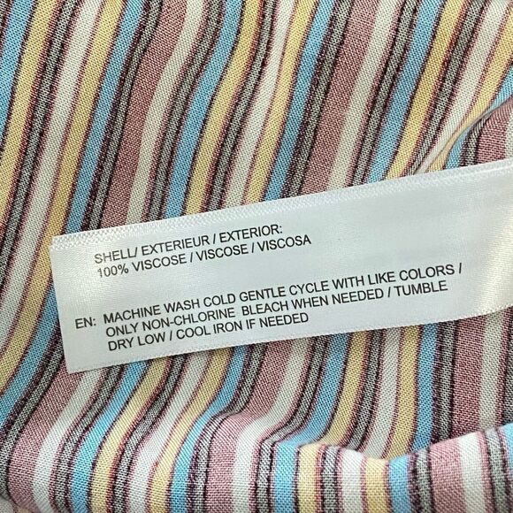 Band of Gypsies Multicolor Striped Side Slit Maxi Dress - Picture 13 of 14